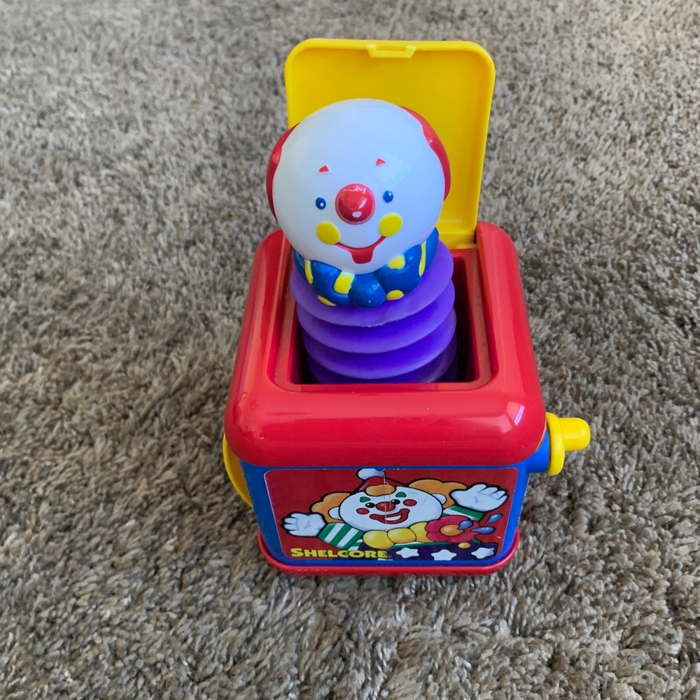 Shelcore 1992 Jack in the Box Clown Vintage Toy